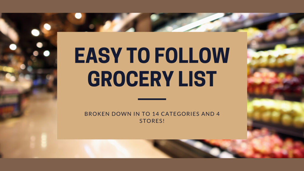 Easy To Follow Grocery List