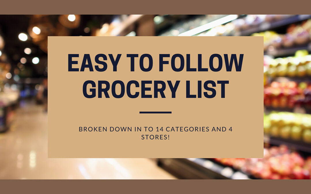 Easy To Follow Grocery List